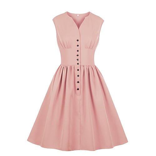 Women's Swing Dress Knee Length Dress Blue Red Yellow Blushing Pink Orange Light Blue Sleeveless Solid Color Print Summer V Neck Hot Elegant 2021 S M L XL XXL 3XL 4XL
Women's Swing Dress Knee Length Dress Blue Red Yellow Blushing Pink Orange Light Blue Sleeveless Solid Color Print Summer V Neck Hot Elegant 2021 S M L XL XXL 3XL 4XL