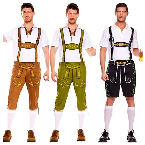 Carnival Oktoberfest Beer Trachtenkleider Men's Top Pants Bavarian Costume Dark Green Green Brown
Carnival Oktoberfest Beer Trachtenkleider Men's Top Pants Bavarian Costume Dark Green Green Brown