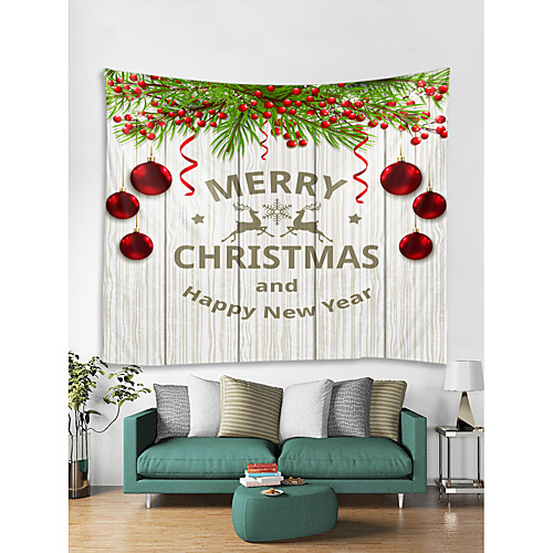 

Christmas Weihnachten Santa Claus Wall Tapestry Art Decor Blanket Curtain Picnic Tablecloth Hanging Home Bedroom Living Room Dorm Decoration Merry Christmas Tree Happy New Year Gift Polyester