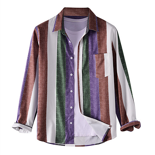 Men's Shirt Other Prints Color Block Long Sleeve Daily Tops Basic Vintage White
Men's Shirt Other Prints Color Block Long Sleeve Daily Tops Basic Vintage White
