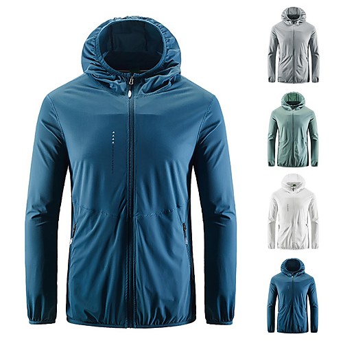 Men's Long Sleeve Windbreaker Rain Jacket Running Skin Jacket Outerwear Top Street Athleisure Summer Elastane UV Sun Protection Quick Dry Water Resistant Performance Running Training Sportswear White
Men's Long Sleeve Windbreaker Rain Jacket Running Skin Jacket Outerwear Top Street Athleisure Summer Elastane UV Sun Protection Quick Dry Water Resistant Performance Running Training Sportswear White