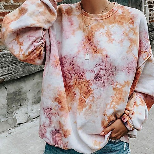 Women's Pullover Sweatshirt Tie Dye Daily Basic Hoodies Sweatshirts Blue Red Yellow
Women's Pullover Sweatshirt Tie Dye Daily Basic Hoodies Sweatshirts Blue Red Yellow