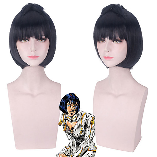 Cosplay Costume Wig Cosplay Wig Bruno Bucciarati JoJo's Bizarre Adventure Straight Bob Wig Short Black Synthetic Hair 14 inch Women's Anime Cosplay Adorable Black
Cosplay Costume Wig Cosplay Wig Bruno Bucciarati JoJo's Bizarre Adventure Straight Bob Wig Short Black Synthetic Hair 14 inch Women's Anime Cosplay Adorable Black