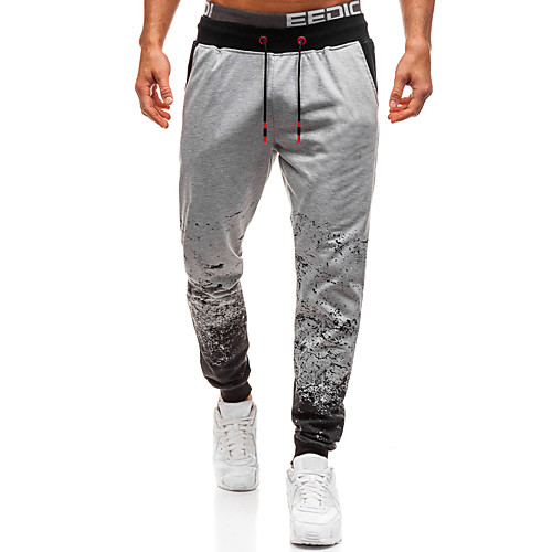 Men's Basic Loose Daily Going out Sweatpants Pants Print Full Length Drawstring Light gray Dark Gray / Fall / Winter
Men's Basic Loose Daily Going out Sweatpants Pants Print Full Length Drawstring Light gray Dark Gray / Fall / Winter