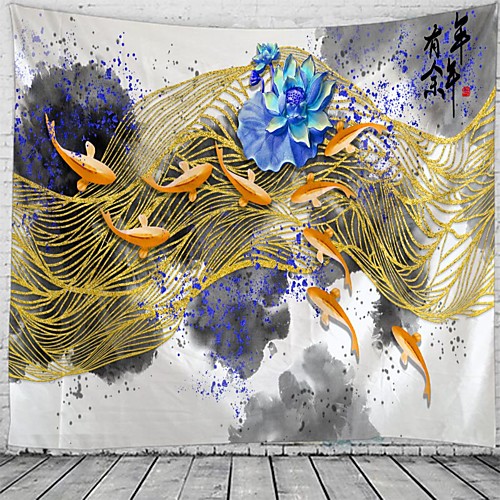 Chinese Ink Painting Style Wall Tapestry Art Decor Blanket Curtain Hanging Home Bedroom Living Room Decoration Abstract Crap Koi Lotus Flower Floral
Chinese Ink Painting Style Wall Tapestry Art Decor Blanket Curtain Hanging Home Bedroom Living Room Decoration Abstract Crap Koi Lotus Flower Floral