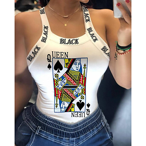 Women's Camisole Butterfly Tie Dye Letter Print Round Neck Tops Basic Sexy Basic Top White Black Blue
Women's Camisole Butterfly Tie Dye Letter Print Round Neck Tops Basic Sexy Basic Top White Black Blue