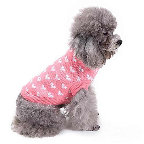pink heart round neck small pet dog cute clothes puppy sweater & #40;m, pink& #41;
pink heart round neck small pet dog cute clothes puppy sweater & #40;m, pink& #41;