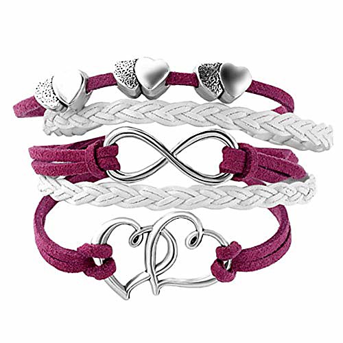 women's leather wrap bracelets girls double hearts infinity rope wristband bracelets
women's leather wrap bracelets girls double hearts infinity rope wristband bracelets