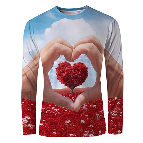 Men's T shirt 3D Print Graphic Long Sleeve Daily Tops Basic Elegant Red
Men's T shirt 3D Print Graphic Long Sleeve Daily Tops Basic Elegant Red