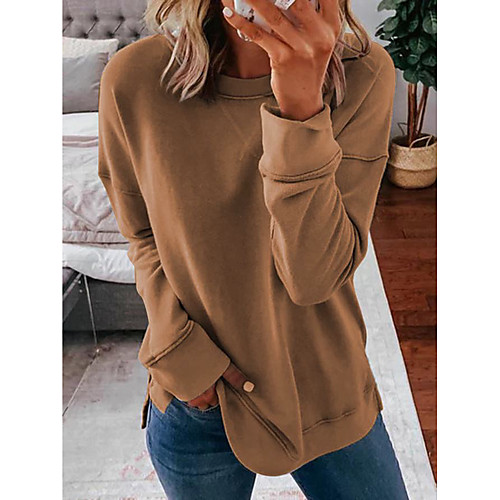 Women's Pullover Sweatshirt Solid Colored Daily Basic Hoodies Sweatshirts Cotton Loose Oversized Blue Blushing Pink Khaki
Women's Pullover Sweatshirt Solid Colored Daily Basic Hoodies Sweatshirts Cotton Loose Oversized Blue Blushing Pink Khaki