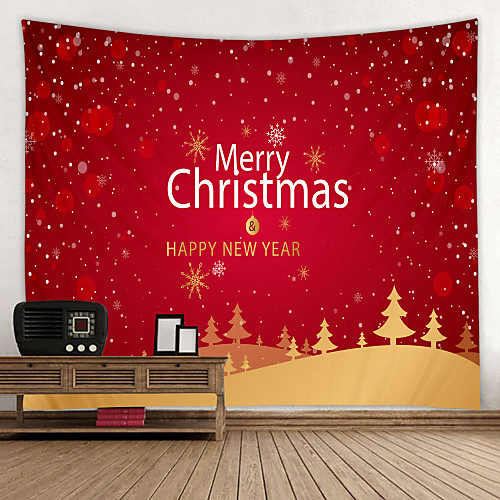 

Christmas Santa Claus Wall Tapestry Art Decor Blanket Curtain Picnic Tablecloth Hanging Home Bedroom Living Room Dorm Decoration Merry Christmas Tree Happy New Year Snowflake Snow Polyeste