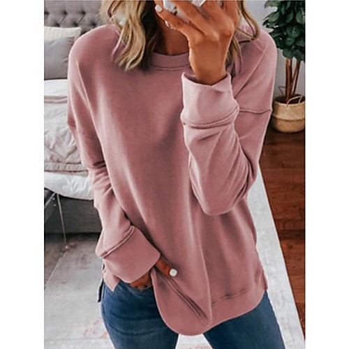 Women's Pullover Sweatshirt Solid Color Plain Daily non-printing Basic Hoodies Sweatshirts Oversized Blushing Pink Khaki Navy Blue
Women's Pullover Sweatshirt Solid Color Plain Daily non-printing Basic Hoodies Sweatshirts Oversized Blushing Pink Khaki Navy Blue