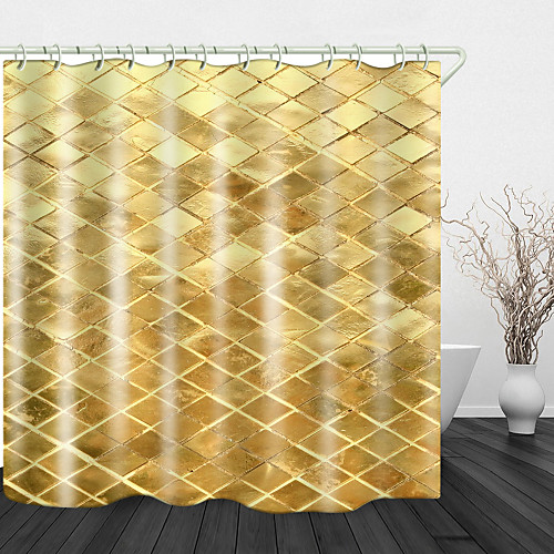 Golden Plaid Background Digital Print Waterproof Fabric Shower Curtain for Bathroom Home Decor Covered Bathtub Curtains Liner Includes with Hooks
Golden Plaid Background Digital Print Waterproof Fabric Shower Curtain for Bathroom Home Decor Covered Bathtub Curtains Liner Includes with Hooks