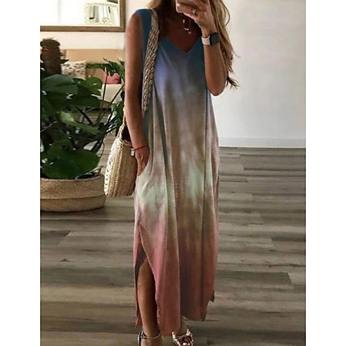 Women's Sundress Maxi long Dress Purple Blushing Pink Green Sleeveless Color Gradient Summer V Neck Casual 2021 S M L XL XXL 3XL 4XL 5XL
Women's Sundress Maxi long Dress Purple Blushing Pink Green Sleeveless Color Gradient Summer V Neck Casual 2021 S M L XL XXL 3XL 4XL 5XL