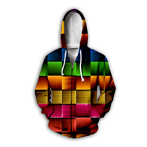 Men's Zip Up Hoodie Sweatshirt Graphic Color Block Daily Weekend 3D Print Basic Casual Hoodies Sweatshirts Rainbow
Men's Zip Up Hoodie Sweatshirt Graphic Color Block Daily Weekend 3D Print Basic Casual Hoodies Sweatshirts Rainbow