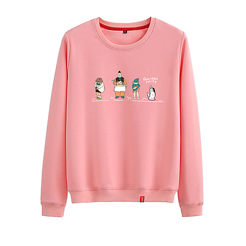 Women's Sweatshirt Pullover Black White Pink Cartoon Crew Neck Cotton Cartoon Cute Sport Athleisure Sweatshirt Top Long Sleeve Breathable Warm Soft Comfortable Everyday Use Causal Exercising General
Women's Sweatshirt Pullover Black White Pink Cartoon Crew Neck Cotton Cartoon Cute Sport Athleisure Sweatshirt Top Long Sleeve Breathable Warm Soft Comfortable Everyday Use Causal Exercising General