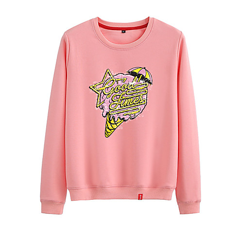 Women's Sweatshirt Pullover Black White Pink Cartoon Crew Neck Food Cute Letter Printed Sport Athleisure Sweatshirt Top Long Sleeve Warm Soft Comfortable Everyday Use Causal Exercising General Use
Women's Sweatshirt Pullover Black White Pink Cartoon Crew Neck Food Cute Letter Printed Sport Athleisure Sweatshirt Top Long Sleeve Warm Soft Comfortable Everyday Use Causal Exercising General Use