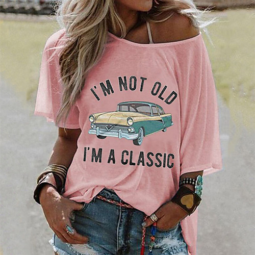 Women's T shirt Letter Print Round Neck Tops Basic Basic Top White Blue Yellow
Women's T shirt Letter Print Round Neck Tops Basic Basic Top White Blue Yellow
