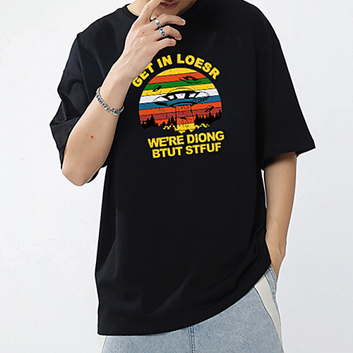 Men's Tee / T-shirt Black White Blue Cartoon Crew Neck Cartoon Letter Printed Cool Sport Athleisure T Shirt Top Short Sleeves Breathable Soft Oversized Comfortable Plus Size Everyday Use Exercising
Men's Tee / T-shirt Black White Blue Cartoon Crew Neck Cartoon Letter Printed Cool Sport Athleisure T Shirt Top Short Sleeves Breathable Soft Oversized Comfortable Plus Size Everyday Use Exercising