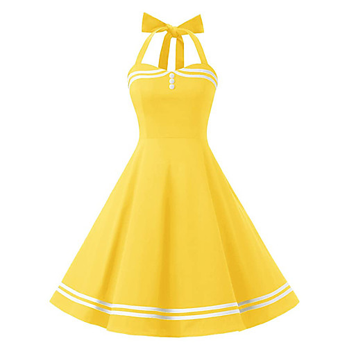 Women's Swing Dress Knee Length Dress Black Blue Yellow Light Blue Sleeveless Polka Dot Solid Color Zipper Patchwork Button Summer Strapless Vintage Cotton 2021 S M L XL XXL
Women's Swing Dress Knee Length Dress Black Blue Yellow Light Blue Sleeveless Polka Dot Solid Color Zipper Patchwork Button Summer Strapless Vintage Cotton 2021 S M L XL XXL