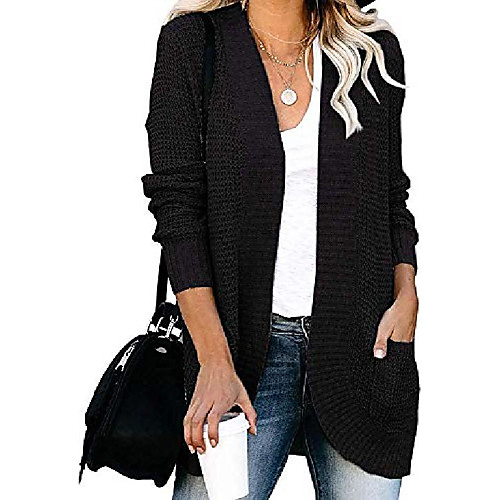 Women's Basic Pocket Cardigan Long Sleeve Sweater Cardigans Open Front Black Red khaki
Women's Basic Pocket Cardigan Long Sleeve Sweater Cardigans Open Front Black Red khaki