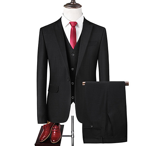 Tuxedos Standard Fit Notch Single Breasted One-button Polyester Solid Color / Hollow
Tuxedos Standard Fit Notch Single Breasted One-button Polyester Solid Color / Hollow