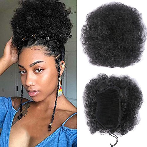 

Human Hair Lace Wig Cosplay / Casual / Daily Hair Bun Easy dressing / Best Quality / Fashion Drawstring Synthetic Hair Hair Piece Hair Extension Cosplay / Casual / Daily Natural Black #1B / Medium