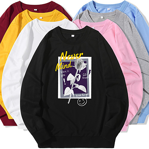 Women's Sweatshirt Pullover Photo Crew Neck Flower Letter Printed Sport Athleisure Sweatshirt Top Long Sleeve Warm Soft Oversized Comfortable Everyday Use Causal Exercising General Use / Winter
Women's Sweatshirt Pullover Photo Crew Neck Flower Letter Printed Sport Athleisure Sweatshirt Top Long Sleeve Warm Soft Oversized Comfortable Everyday Use Causal Exercising General Use / Winter