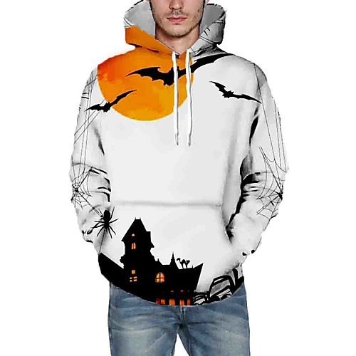 Men's Pullover Hoodie Sweatshirt Graphic Animal Halloween Daily 3D Print Halloween Hoodies Sweatshirts White
Men's Pullover Hoodie Sweatshirt Graphic Animal Halloween Daily 3D Print Halloween Hoodies Sweatshirts White