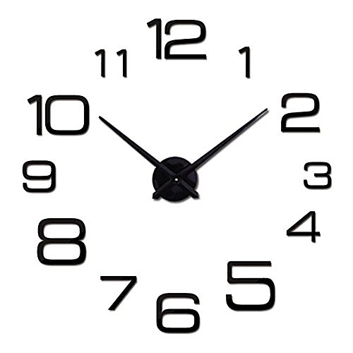 3d wall clock large modern diy home decor sticker frameless for living room bedroom office bar (black 2)
3d wall clock large modern diy home decor sticker frameless for living room bedroom office bar (black 2)
