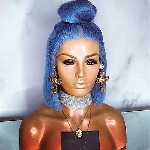 Synthetic Wig Natural Straight Bob Wig Medium Length Light Blue Synthetic Hair 12 inch Women's New Arrival Blue
Synthetic Wig Natural Straight Bob Wig Medium Length Light Blue Synthetic Hair 12 inch Women's New Arrival Blue