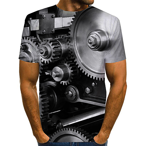 Men's T shirt Graphic Machine Plus Size Print Short Sleeve Daily Tops Basic Exaggerated Gray
Men's T shirt Graphic Machine Plus Size Print Short Sleeve Daily Tops Basic Exaggerated Gray