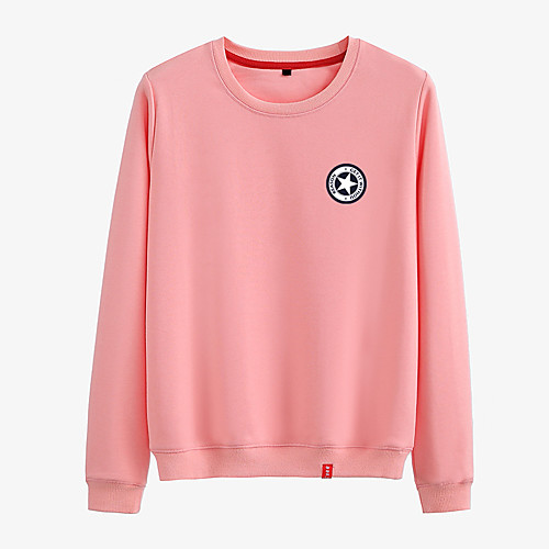 Women's Sweatshirt Pullover Black White Pink Minimalist Crew Neck Cotton Cute Star Sport Athleisure Sweatshirt Top Long Sleeve Breathable Warm Soft Comfortable Everyday Use Causal Exercising General
Women's Sweatshirt Pullover Black White Pink Minimalist Crew Neck Cotton Cute Star Sport Athleisure Sweatshirt Top Long Sleeve Breathable Warm Soft Comfortable Everyday Use Causal Exercising General