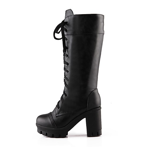 Women's Boots Block Heel Boots Wedge Heel Round Toe Mid Calf Boots Classic Daily PU Solid Colored White Black / Mid-Calf Boots
Women's Boots Block Heel Boots Wedge Heel Round Toe Mid Calf Boots Classic Daily PU Solid Colored White Black / Mid-Calf Boots