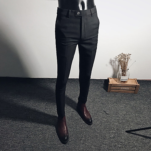 Black / Gray Solid Colored Standard Fit Spandex / Polyester Suit - Notch No Buttons / Suits
Black / Gray Solid Colored Standard Fit Spandex / Polyester Suit - Notch No Buttons / Suits