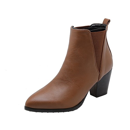 Women's Boots Block Heel Boots Wedge Heel Pointed Toe Booties Ankle Boots Minimalism Daily PU Solid Colored Black Yellow / Booties / Ankle Boots / Booties / Ankle Boots
Women's Boots Block Heel Boots Wedge Heel Pointed Toe Booties Ankle Boots Minimalism Daily PU Solid Colored Black Yellow / Booties / Ankle Boots / Booties / Ankle Boots