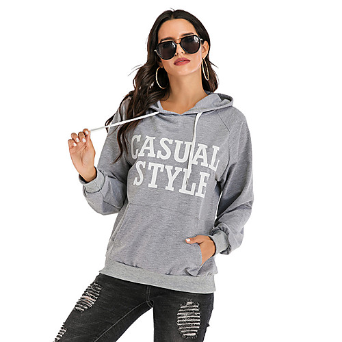 Women's Hoodie Pullover Artistic Style Oversized Hoodie Cute Letter Printed Sport Athleisure Hoodie Top Long Sleeve Warm Soft Oversized Comfortable Everyday Use Causal Exercising General Use / Winter
Women's Hoodie Pullover Artistic Style Oversized Hoodie Cute Letter Printed Sport Athleisure Hoodie Top Long Sleeve Warm Soft Oversized Comfortable Everyday Use Causal Exercising General Use / Winter