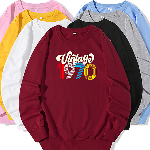 Women's Sweatshirt Pullover Artistic Style Crew Neck Letter & Number Sport Athleisure Sweatshirt Top Long Sleeve Warm Soft Oversized Comfortable Everyday Use Causal Exercising General Use / Winter
Women's Sweatshirt Pullover Artistic Style Crew Neck Letter & Number Sport Athleisure Sweatshirt Top Long Sleeve Warm Soft Oversized Comfortable Everyday Use Causal Exercising General Use / Winter