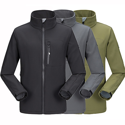 Men's Hiking Jacket Winter Outdoor Solid Color Waterproof Windproof Fleece Lining Breathable Jacket Top Softshell Hunting Fishing Camping / Hiking / Caving Black Army Green Grey / Warm
Men's Hiking Jacket Winter Outdoor Solid Color Waterproof Windproof Fleece Lining Breathable Jacket Top Softshell Hunting Fishing Camping / Hiking / Caving Black Army Green Grey / Warm