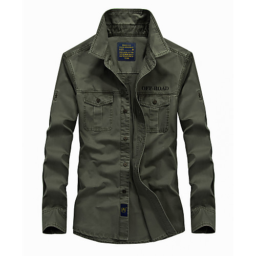 Men's Hiking Shirt / Button Down Shirts Long Sleeve Shirt Top Outdoor Breathable Quick Dry Comfortable Multi-Pocket Spring Summer Cotton Solid Color Army Green Khaki Dark Blue Camping / Hiking
Men's Hiking Shirt / Button Down Shirts Long Sleeve Shirt Top Outdoor Breathable Quick Dry Comfortable Multi-Pocket Spring Summer Cotton Solid Color Army Green Khaki Dark Blue Camping / Hiking