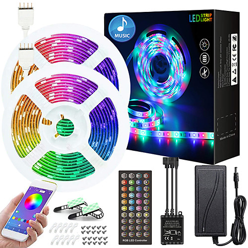 15M LED Strip Lights Waterproof RGB LED Light Strip Music Sync Can be Timed LED Strip 10M 15M 20M 5050 SMD Color Changing LED Strip Light and 40 Keys Remote Controller for Bedroom Home TV Back Lights
15M LED Strip Lights Waterproof RGB LED Light Strip Music Sync Can be Timed LED Strip 10M 15M 20M 5050 SMD Color Changing LED Strip Light and 40 Keys Remote Controller for Bedroom Home TV Back Lights