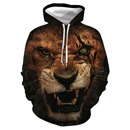 Men's Pullover Hoodie Sweatshirt Graphic Lion Animal Hooded Daily Club Casual Hoodies Sweatshirts Brown
Men's Pullover Hoodie Sweatshirt Graphic Lion Animal Hooded Daily Club Casual Hoodies Sweatshirts Brown