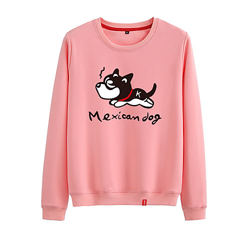 Women's Sweatshirt Pullover Black White Pink Cartoon Crew Neck Dog Cute Sport Athleisure Sweatshirt Top Long Sleeve Warm Soft Comfortable Everyday Use Causal Exercising General Use / Winter
Women's Sweatshirt Pullover Black White Pink Cartoon Crew Neck Dog Cute Sport Athleisure Sweatshirt Top Long Sleeve Warm Soft Comfortable Everyday Use Causal Exercising General Use / Winter