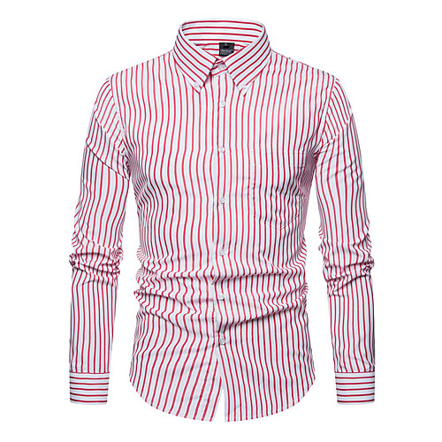 Men's Shirt Striped Long Sleeve Daily Tops Business Basic Black Blue Red
Men's Shirt Striped Long Sleeve Daily Tops Business Basic Black Blue Red