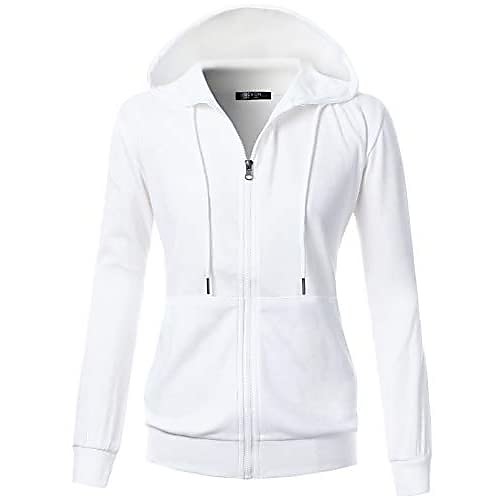 Women's Men's Zip Up Hoodie Sweatshirt Solid Color Plain Basic Hoodies Sweatshirts White Blue Gray
Women's Men's Zip Up Hoodie Sweatshirt Solid Color Plain Basic Hoodies Sweatshirts White Blue Gray