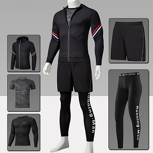 Men's Full Zip Activewear Set Workout Outfits Compression Suit Athletic Athleisure Long Sleeve 5pcs Winter Spandex Breathable Quick Dry Moisture Wicking Fitness Gym Workout Performance Running
Men's Full Zip Activewear Set Workout Outfits Compression Suit Athletic Athleisure Long Sleeve 5pcs Winter Spandex Breathable Quick Dry Moisture Wicking Fitness Gym Workout Performance Running