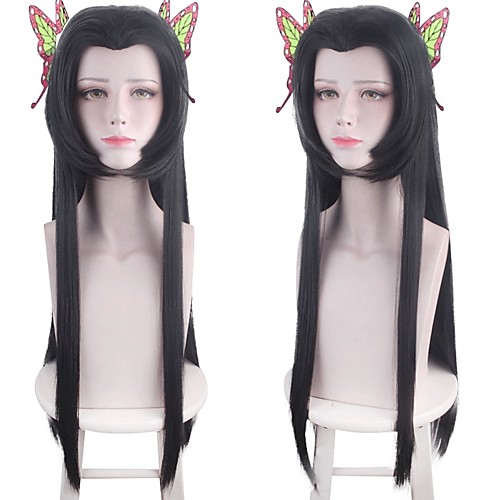 Cosplay Costume Wig Synthetic Wig Kochou Kanae Demon Slayer Natural Straight Middle Part Wig Long Black Synthetic Hair 30 inch Women's Anime Cosplay Party Black
Cosplay Costume Wig Synthetic Wig Kochou Kanae Demon Slayer Natural Straight Middle Part Wig Long Black Synthetic Hair 30 inch Women's Anime Cosplay Party Black
