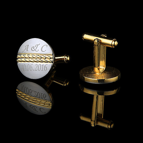 Personalized Customized Men's Cufflink Set Geometrical Geometric 1pc / pack Golden
Personalized Customized Men's Cufflink Set Geometrical Geometric 1pc / pack Golden