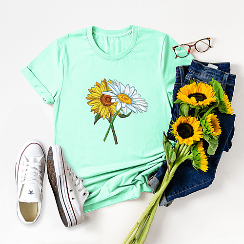 Women's Blouse Shirt Floral Flower Round Neck Tops 100% Cotton Basic Basic Top White Black Blue
Women's Blouse Shirt Floral Flower Round Neck Tops 100% Cotton Basic Basic Top White Black Blue