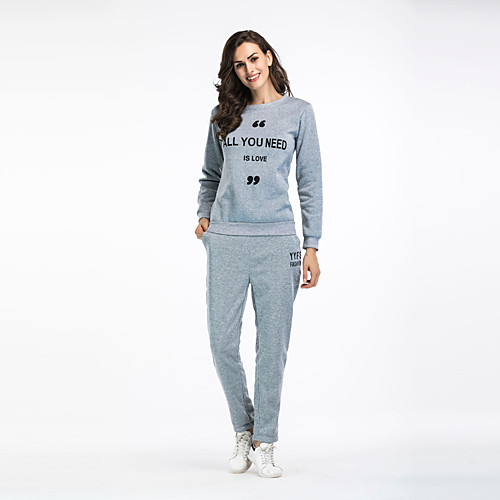 Women's Sweatsuit 2 Piece Set Pullover Sweatshirts Black White Artistic Style Loose Fit Crew Neck Fleece Cute Letter Printed Sport Athleisure Sweatshirt and Pants Outfits Clothing Suit Long Sleeve
Women's Sweatsuit 2 Piece Set Pullover Sweatshirts Black White Artistic Style Loose Fit Crew Neck Fleece Cute Letter Printed Sport Athleisure Sweatshirt and Pants Outfits Clothing Suit Long Sleeve